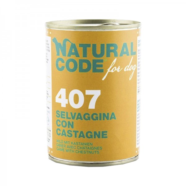 Natural Code Selvaggina con Castagne per Cani 400 g