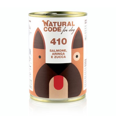 Natural Code Salmone, Aringa e Zucca per Cani 400 g