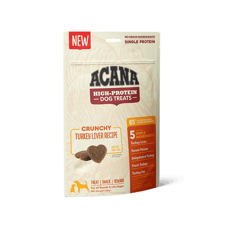 Acana Crunchy Turkey Liver Snack con Tacchino per Cani