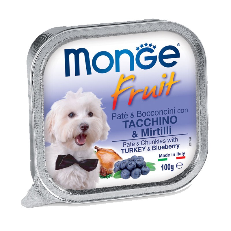 Monge Fruits Tacchino e Mirtilli per Cani 100gr