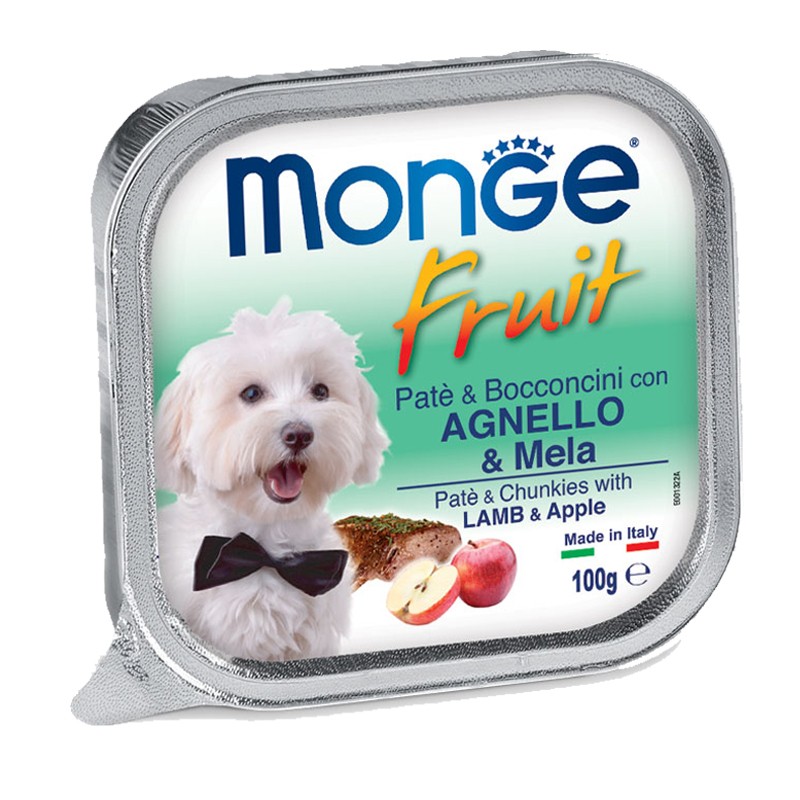 Image of Monge Fruits Agnello e Mela per Cani 100gr