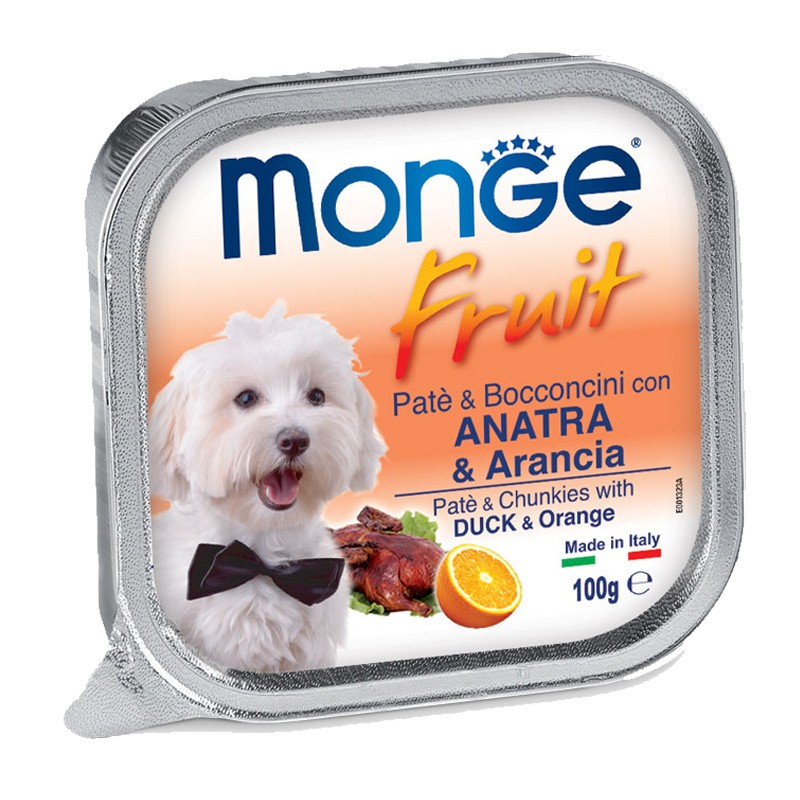 Image of Monge Fruits Anatra e Arancia per Cani 100gr