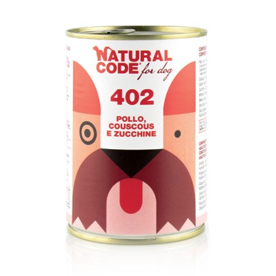 Natural Code Pollo, CousCous e Zucchini per Cani 400gr