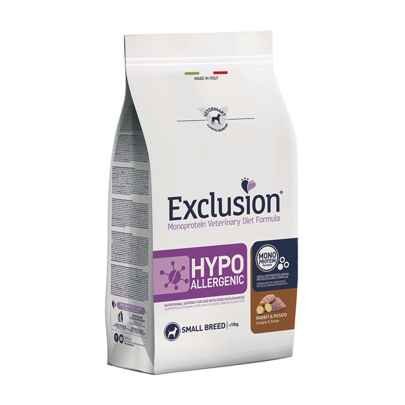 Exclusion Diet Hypoallergenic Coniglio e Patate Small Breed per Cani