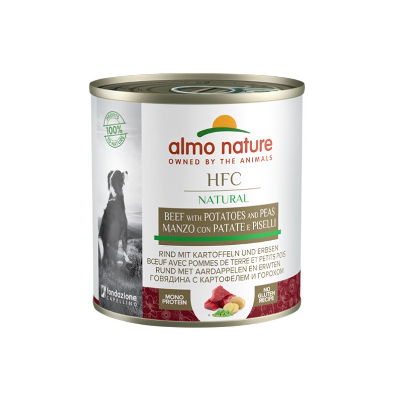 Almo Nature HFC con Manzo, Patate, Piselli per Cani 280gr