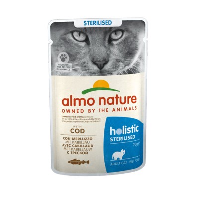 Almo Nature Sterilised al Merluzzo per Gatti 70gr