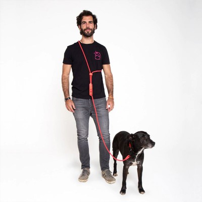 Zee.Dog Guinzaglio Corda Mani Libere Corallo Zee.Dog Guinzaglio Corda Mani Libere Corallo
