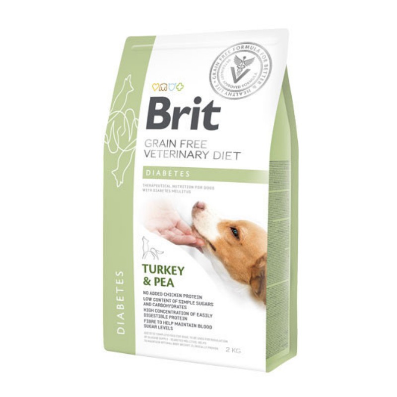 Image of Brit Veterinary Diet Diabetes Tacchino e Piselli per Cani