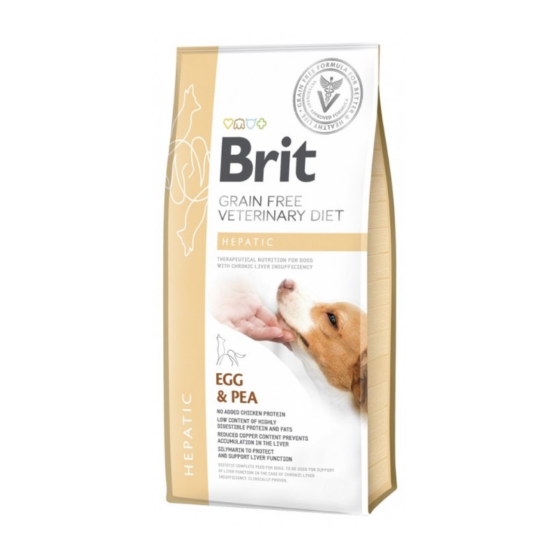 Image of Brit Veterinary Diet Hepatic Uova e Piselli per Cani