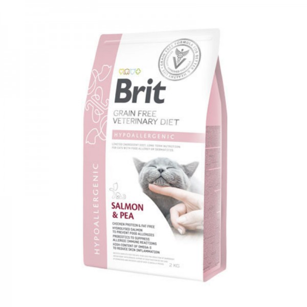 Brit Veterinary Diet Hypoallergenic Salmone e Piselli per Gatti