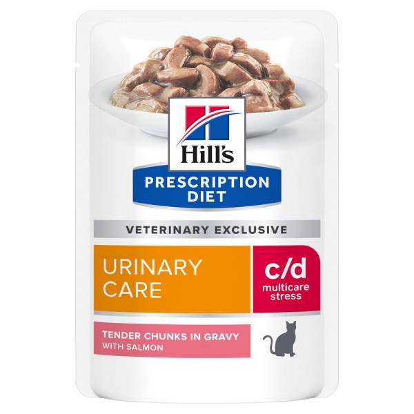 Hill's c/d Urinary Stress con Salmone Prescription Diet Feline Umido in Busta