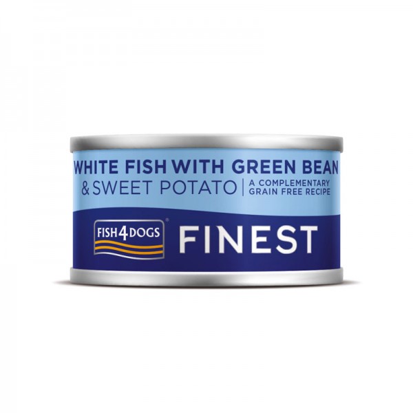 Fish4Dogs Finest Pesce Bianco con Patate e Fagioli Verdi