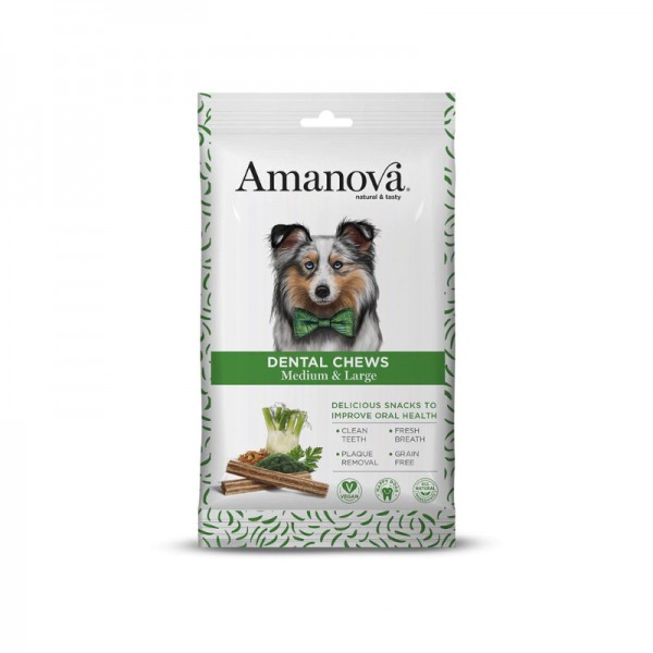 Amanova Snack Vegetale Dental Chew Medium e Large per Cani