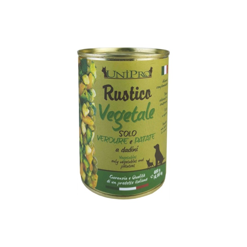 Unipro Rustico Vegetale Solo Verdure e Patate a Dadini per Cani