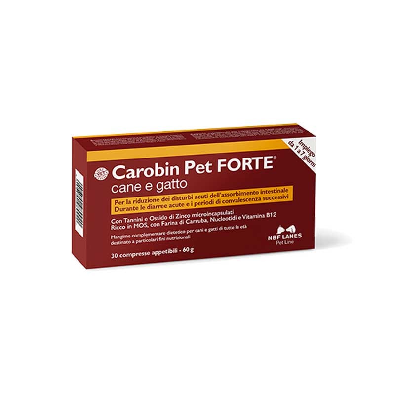 NBF Carobin Pet Forte per Cani e Gatti 30 Compresse