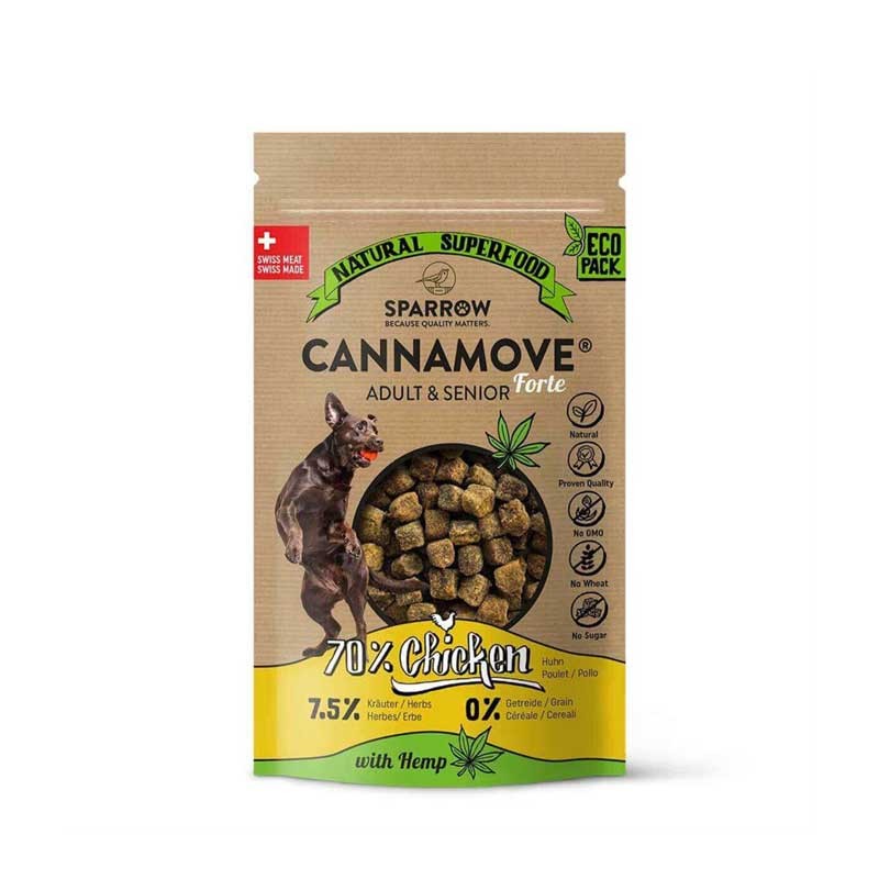 Sparrow Pet CannaMove Forte Snack al Pollo con CBD per Cani