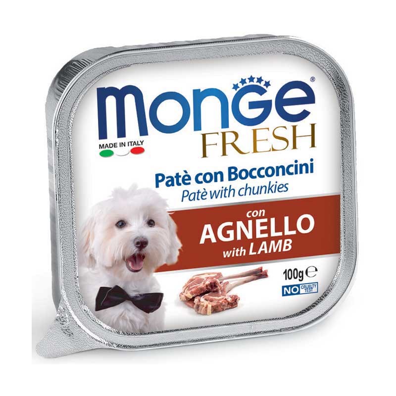 Image of Monge Fresh Adult Agnello Umido per Cani