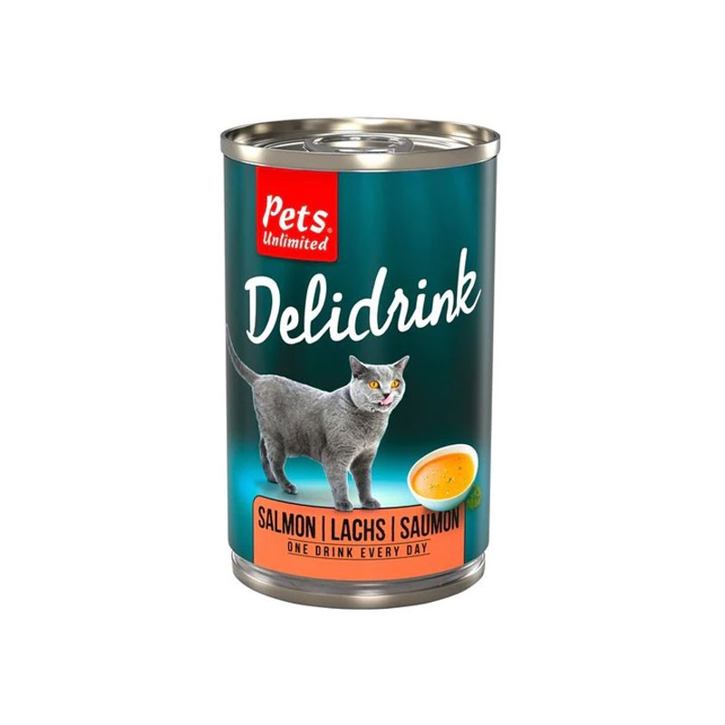 Image of Pets Unlimited Delidrink al Salmone Snack per Gatti