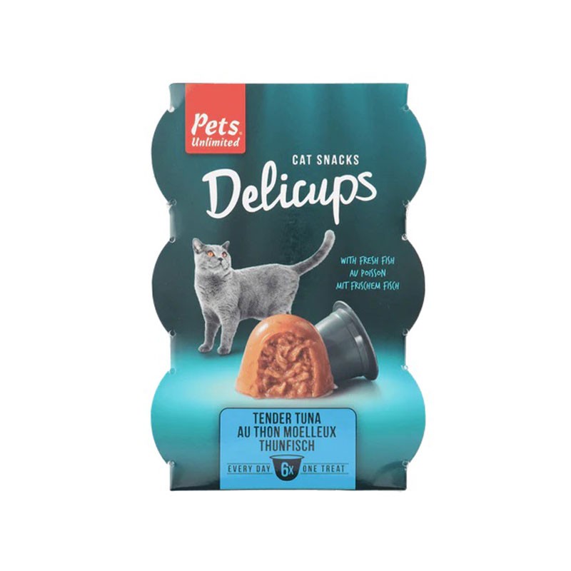 Image of Pets Unlimited Delicups al Tonno Snack per Gatti