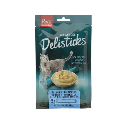 Pets Unlimited Delisticks Mousse Salmone e Tonno Snack per Gatti