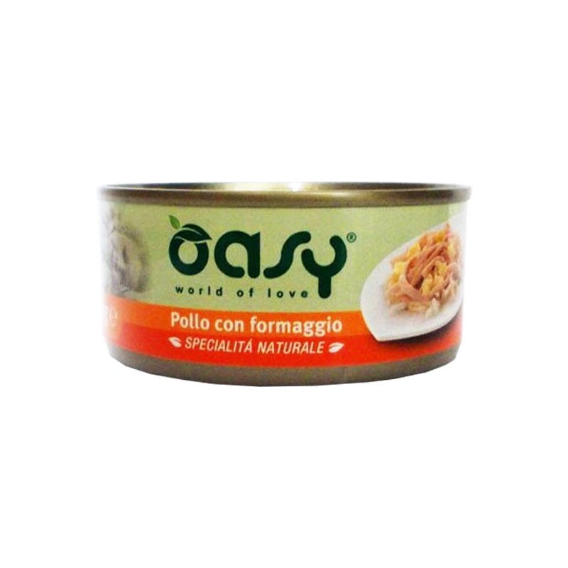 Oasy Natural Adult Pollo e Formaggio Umido per Gatti 150gr