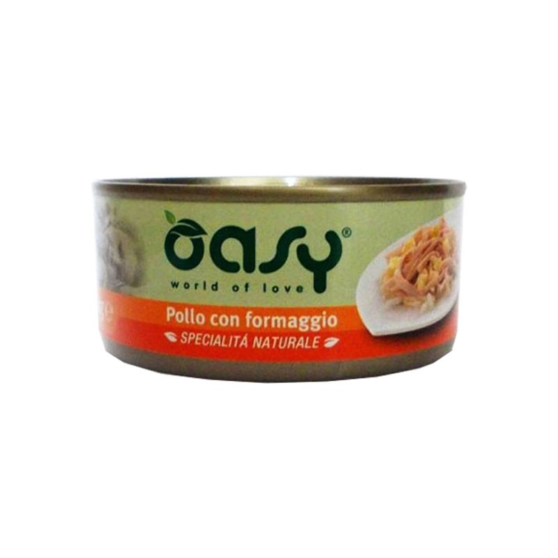 Image of Oasy Natural Adult Pollo e Formaggio Umido per Gatti 70gr