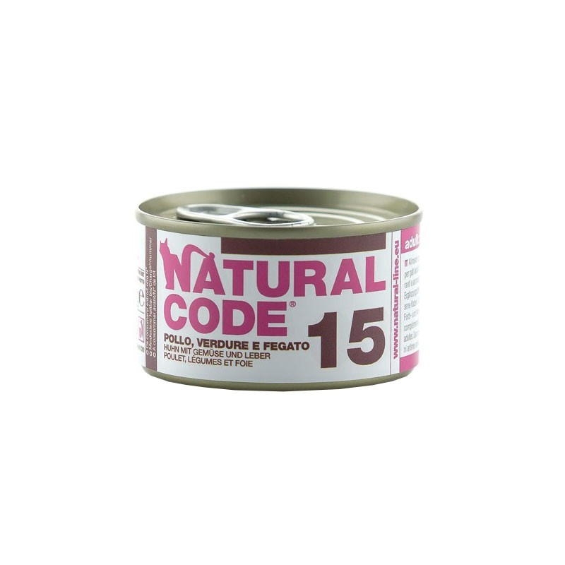 Image of Natural Code Pollo Verdure Fegato per Gatti 85gr