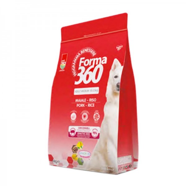 Forma360 Medium Adult Maiale e Riso Per Cani