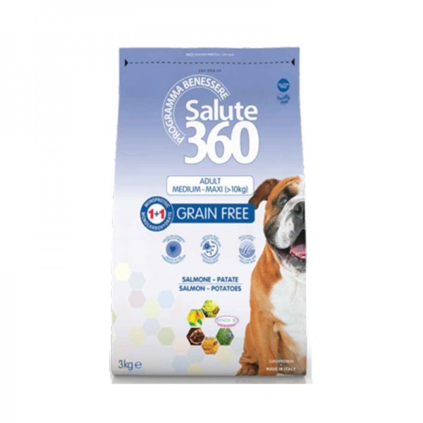 Salute360 No Grain Salmone e Patate Per Cani