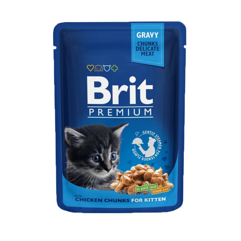 Image of Brit Premium Kitten Pezzi di Pollo per Gattini