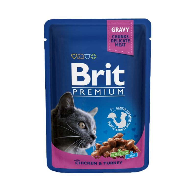 Brit Premium Pezzi di Pollo e Tacchino per Gatti