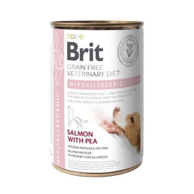 Brit Veterinary Diet Hypoallergenic Salmone e Piselli per Cani