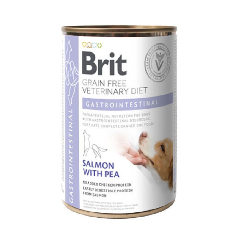 Brit Veterinary Diet Gastrointestinal Salmone e Piselli Umido per Cani