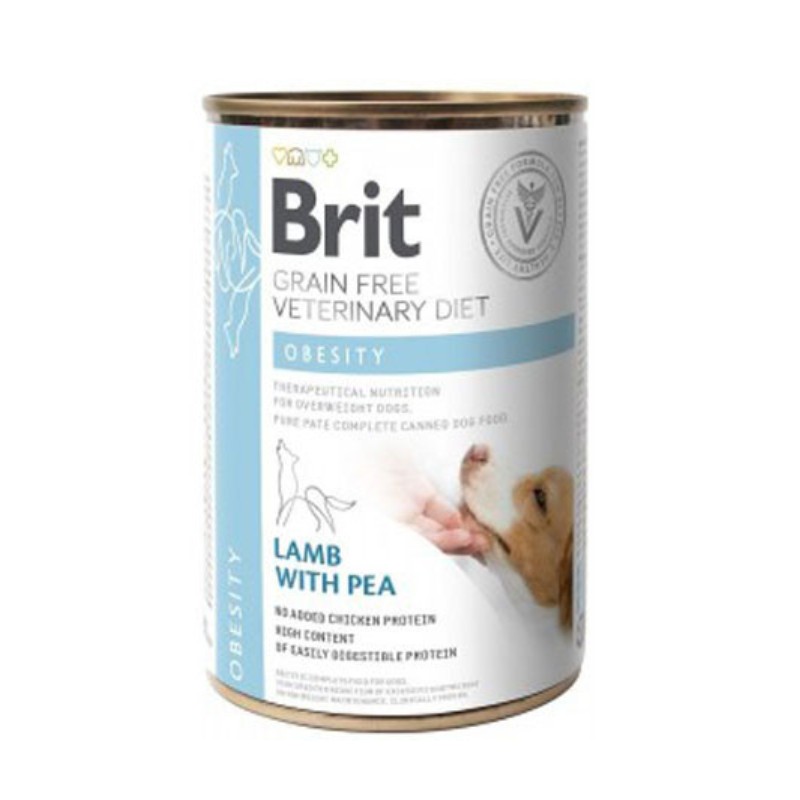 Image of Brit Veterinary Diet Obesity Agnello e Piselli Umido per Cani