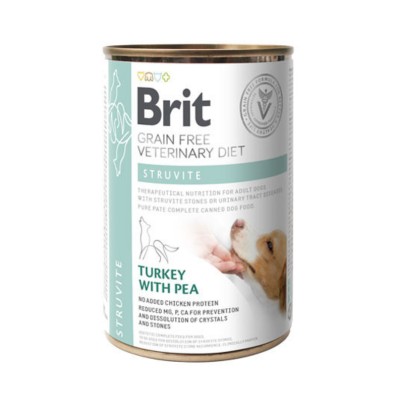 Brit Veterinary Diet Struvite Tacchino e Piselli Umido per Cani