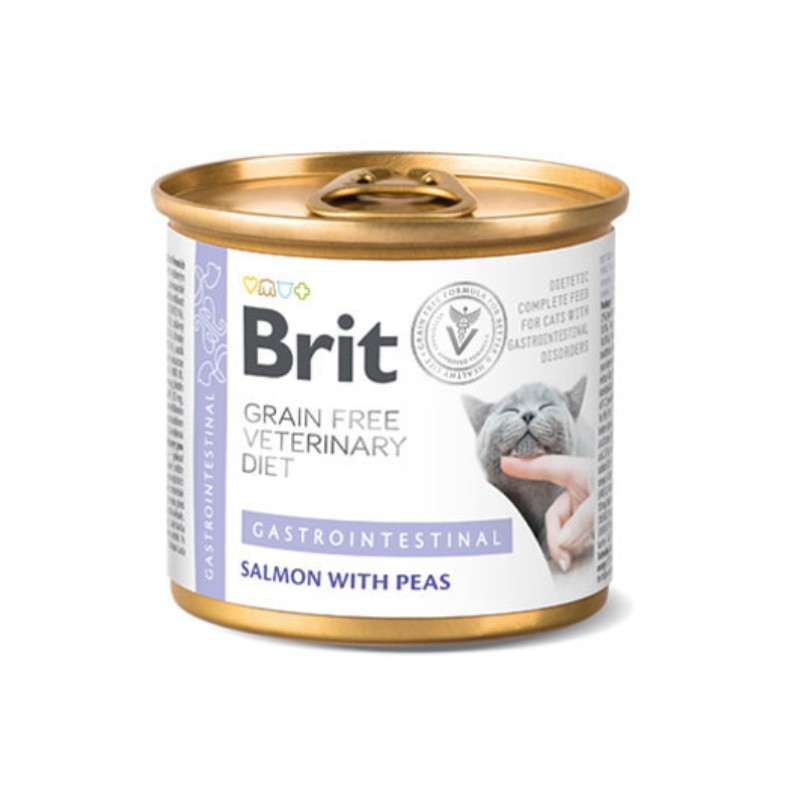 Brit Veterinary Diet Gastrointestinal Salmone e Piselli Umido per Gatti