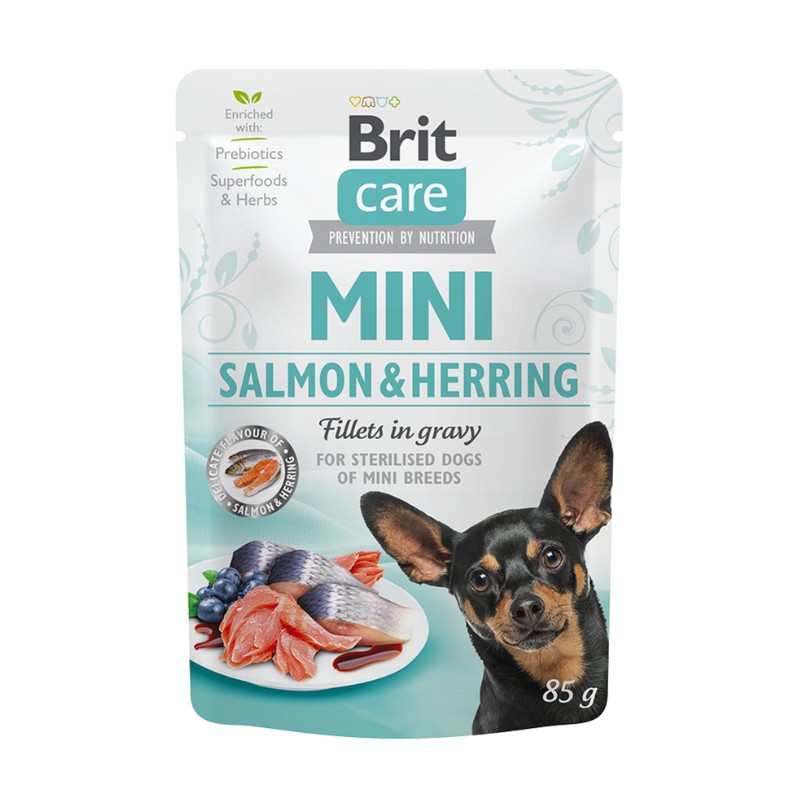 Brit Care Mini Salmone e Aringa in Salsa per Cani