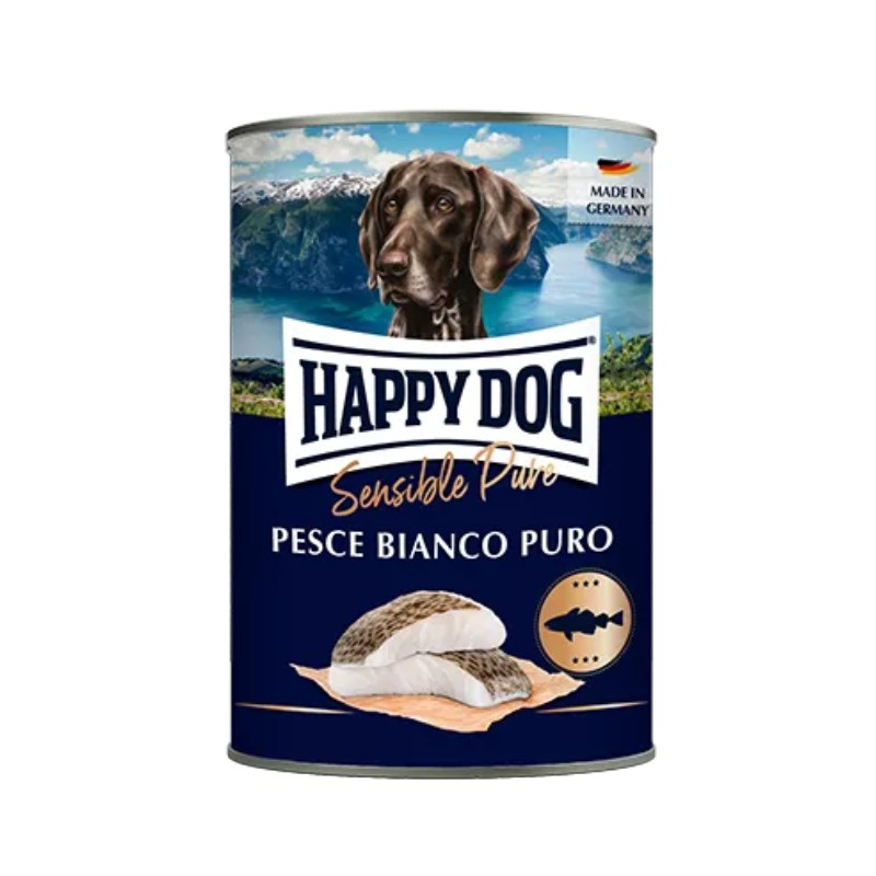 Image of Happy Dog Pesce Bianco Puro per Cani
