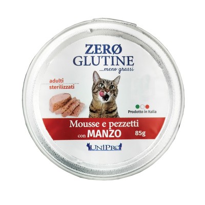 Unipro Mousse e Pezzetti al Manzo per Gatti 85gr