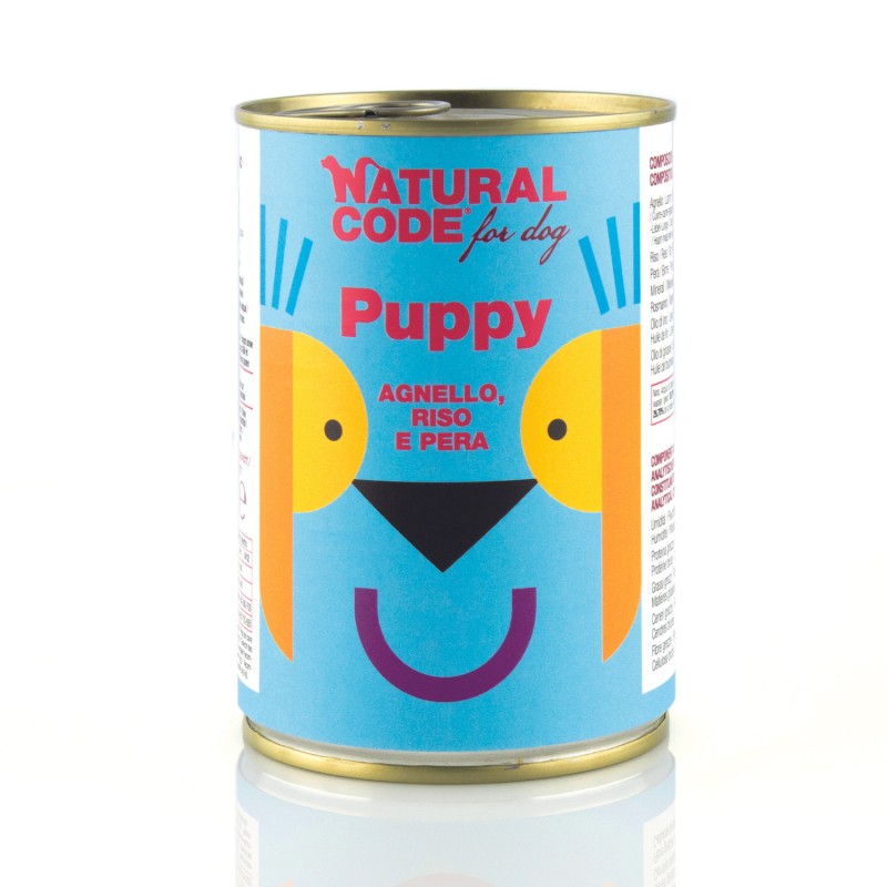 Natural Code Puppy Agnello, Riso e Pera per Cani 400gr