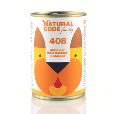 Natural Code Agnello, Riso Basmati e Mango per Cani 400gr