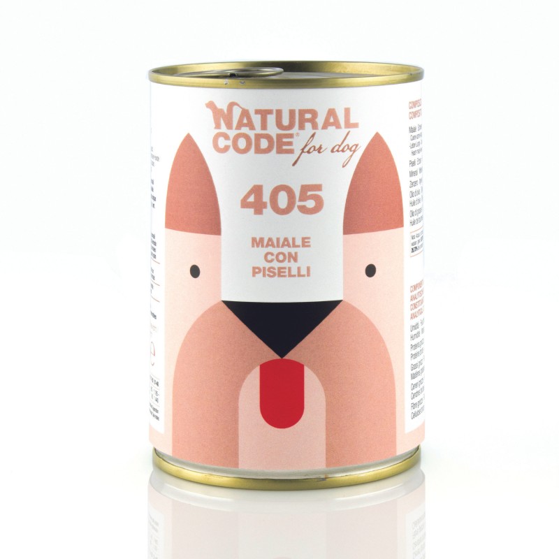 Image of Natural Code Maiale con Piselli per Cani 400gr
