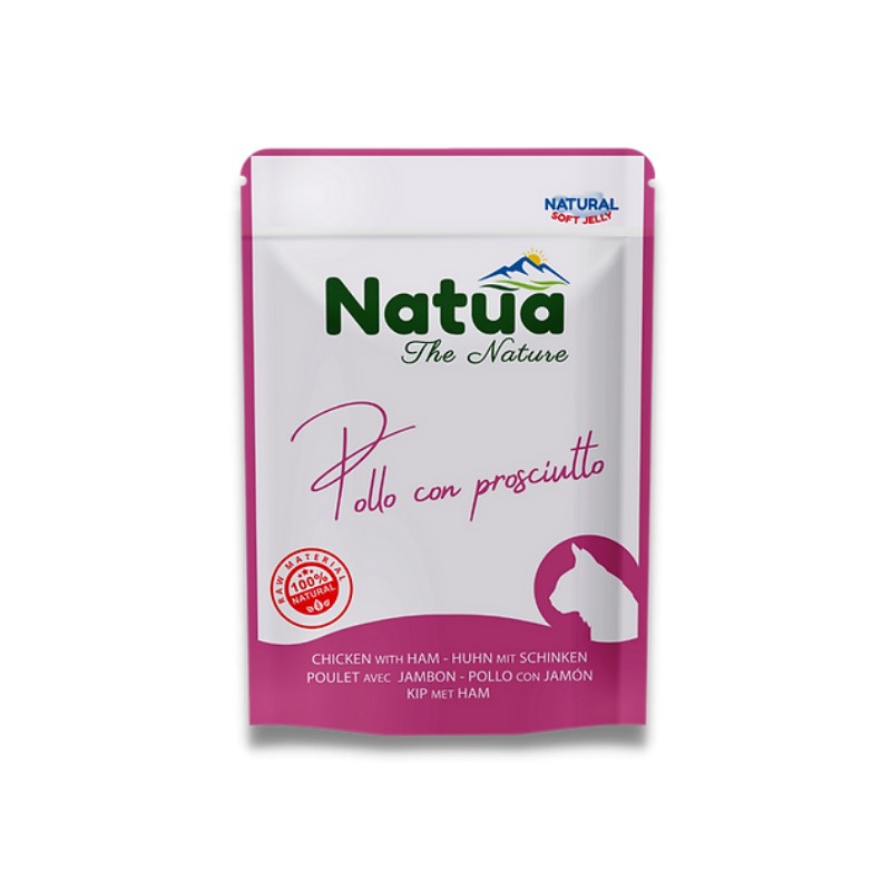Image of Natua Buste Pollo e Prosciutto per Gatti