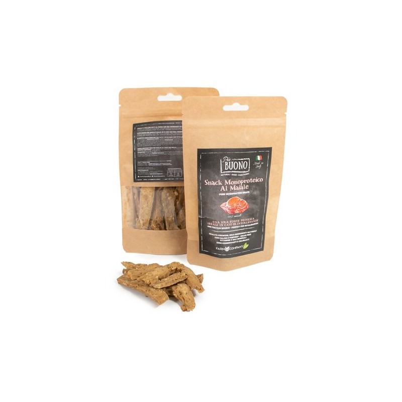 Più Buono Snack Monoproteici 100% Maiale per Cani