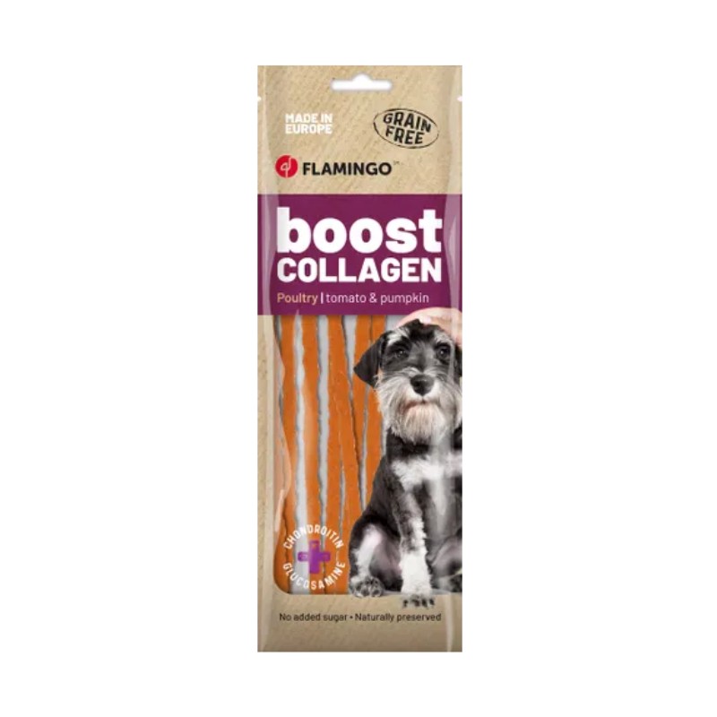 Flamingo Snack Boost Spaghetti con Pollo e Collagene per Cani