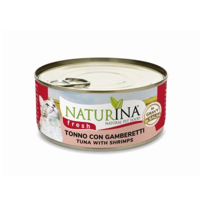 Naturina Fresh Tonno con Gamberetti in salsa per Gatti