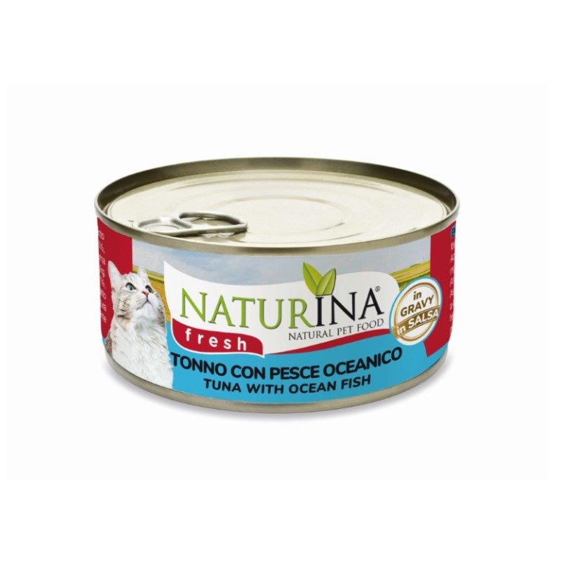 Image of Naturina Fresh Tonno con Pesce oceanico in salsa per Gatti