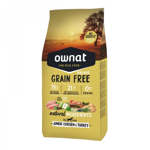 Ownat Dog Prime Grain Free Puppy Pollo e Tacchino per Cani