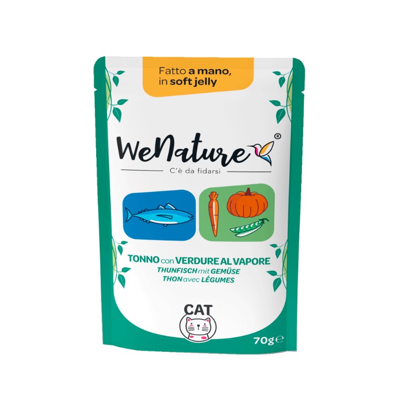 Image of WeNature Tonno con Verdure al vapore Soft Jelly in Busta per Gatti