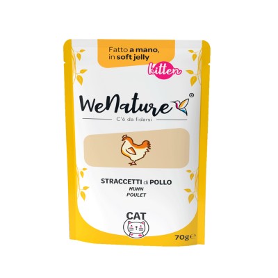 WeNature Kitten Straccetti di Pollo Soft Jelly in Busta per Gattini